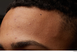 Man Black Slim Face Skin Textures